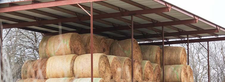 Covered Hay Storage