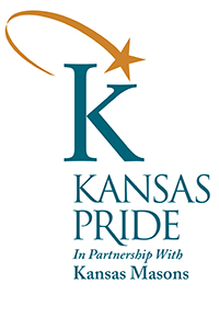 Kansas Pride logo (in partnership with Kansas Masons)