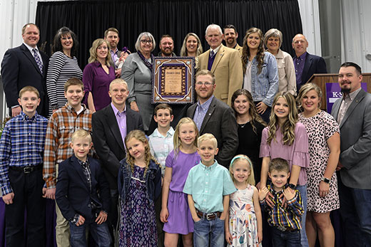 Large group of people posing for picture, Pat Koons family